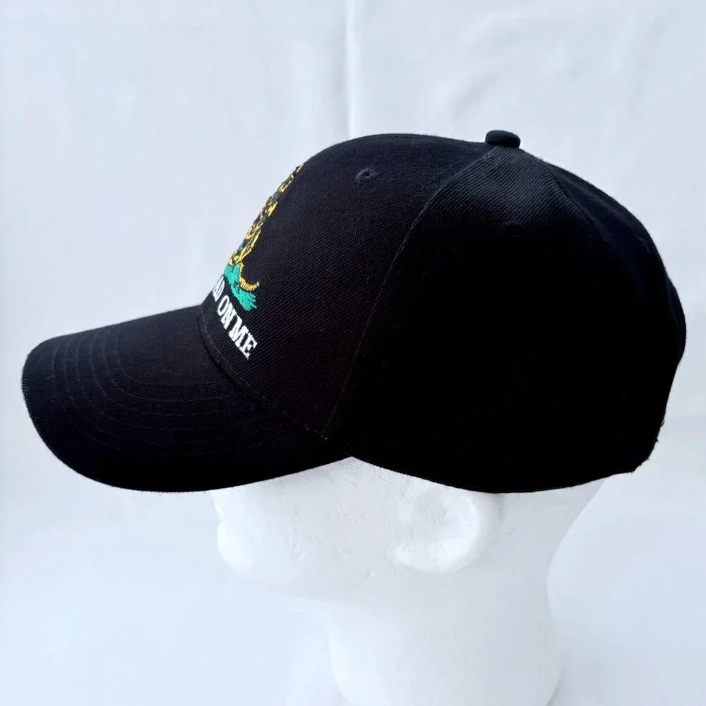 Don't Tread On Me Embroidered Black Adjustable Baseball‎ Cap Hat